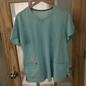 Cherokee Teal scrub top size Large